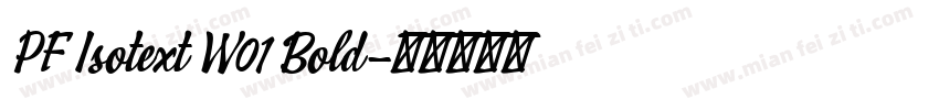 PF Isotext W01 Bold字体转换